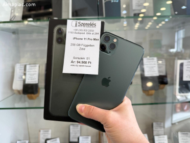 iPhone 11 Pro Max 256GB független zöld új akkuval (51) iSzerelés.hu