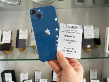 iPhone 13 128 GB független kék akku 89% (50) iSzerelés.hu