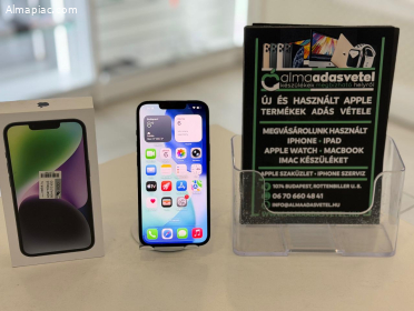 iPhone 14 256GB Független Használt/1 hónap gar./Akku 81%/p40e