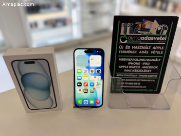 iPhone 15 128GB Független Újszerű/1 hónap gar./Akku 82%/p4817