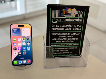 iPhone 15 Pro 128GB Független Újszerű/1-3 hónap gar./Akku 88%/p4689