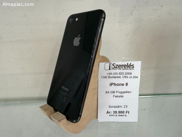 iPhone 8 64GB független fekete új akku, új kijelző (23) iSzerelés.hu