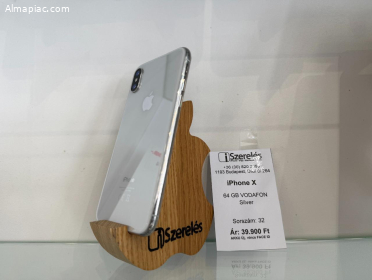 iPhone X one függő 64GB silver, új akku, nincs face id (32) iSzerelés