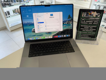 MacBook Pro M1 16" 16GB/1TBssd/EU Bill.Újszerű/1-3 hónap gar./Akku 85%