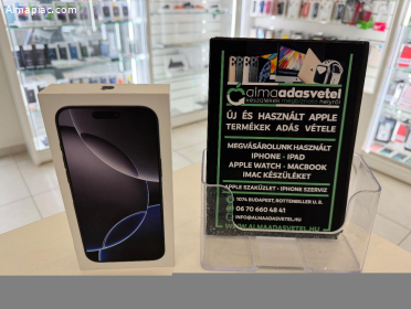 Új Bontatlan iPhone 16 Pro Max 256GB Független/1Év Apple Gar./p4819